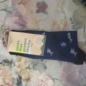 Oceana Conscious Step Socks That Protect Sharks Men's (8-13) Women's (9-14) NEW
